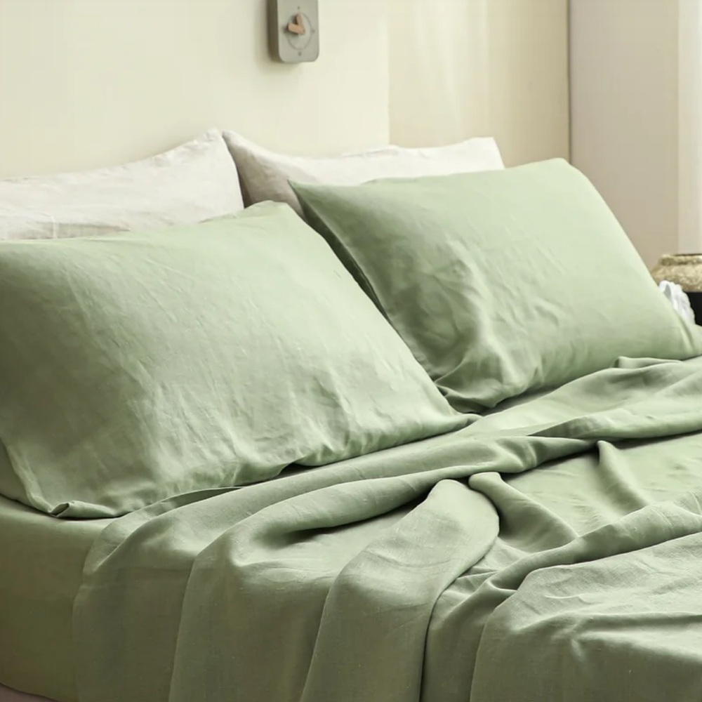 Simple & Opulence 100% Linen King Pillowcases Envelope Overlap Closure